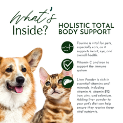 PRE-ORDER Holistic Total Body Support — Daily Multivitamin & Pasture-Raised Glandular Blend for Dogs & Cats
