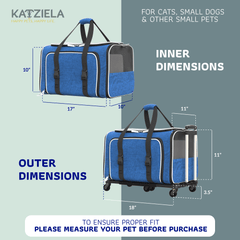 Rolling Rover Airline Compliant Expandable Wheeled Pet Carrier