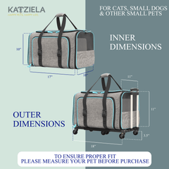 Rolling Rover Airline Compliant Expandable Wheeled Pet Carrier