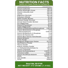 PRE-ORDER Holistic Total Body Support — Daily Multivitamin & Pasture-Raised Glandular Blend for Dogs & Cats